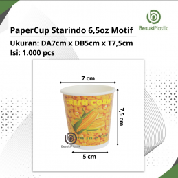 PaperCup Starindo 6.5oz Motif (DUS)