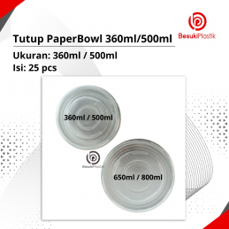 Tutup PaperBowl FreshOne 360ml/500ml