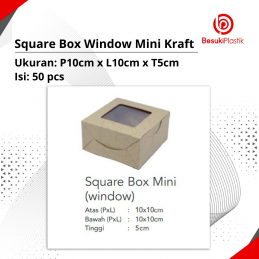 Square Box Window Mini Kraft