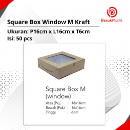 Square Box Window M Kraft