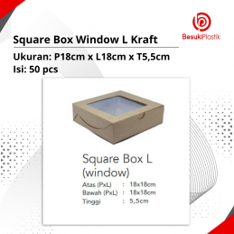 Square Box Window L Kraft