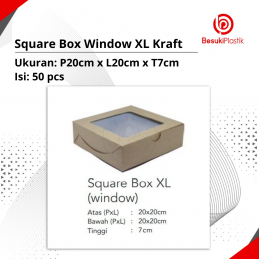 Square Box Window XL Kraft