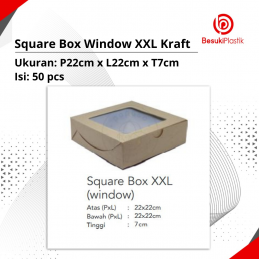 Square Box Window XXL Kraft