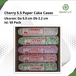 Cherry 5.5 Paper Cake Cases (DUS)