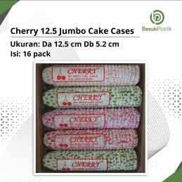 Cherry 12.5 Jumbo Paper Cake Cases (DUS)