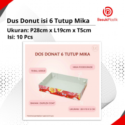Dus Donut isi 6 Tutup Mika