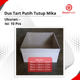 Dus Tart Putih Tutup Mika