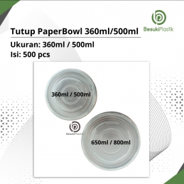 Tutup PaperBowl FreshOne 360ml/500ml (DUS)