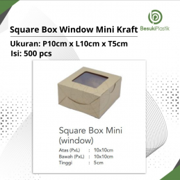 Square Box Window Mini Kraft (DUS)