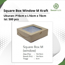 Square Box Window M Kraft (DUS)