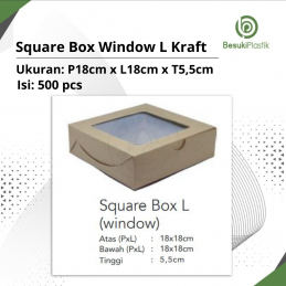 Square Box Window L Kraft (DUS)