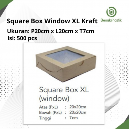 Square Box Window XL Kraft (DUS)