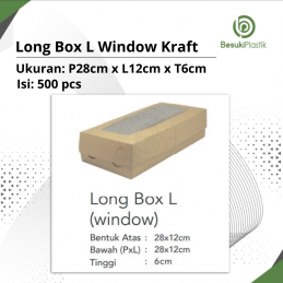 Long Box L Window Kraft (DUS)